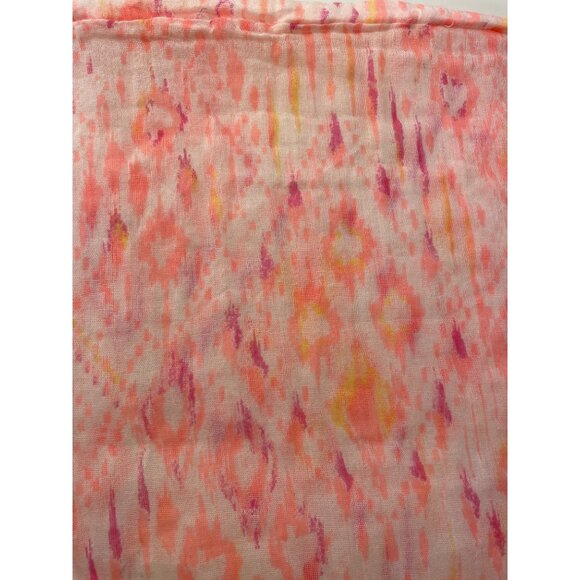 American Eagle Outfitters Pink & Orange Infinity Scarf Frayed Hem - Picture 3 of 4